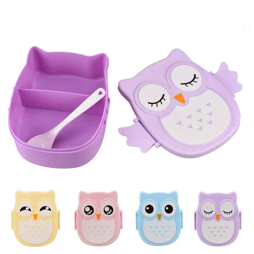 Meal Prep Tupperware - Fiambrera portátil de búho con dibujos