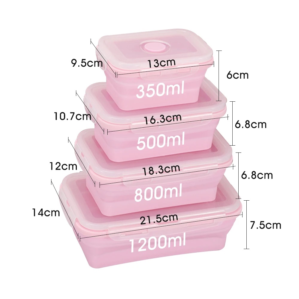 Meal Prep Oatmeal - Contenedores plegables para almacenamiento de alimentos
