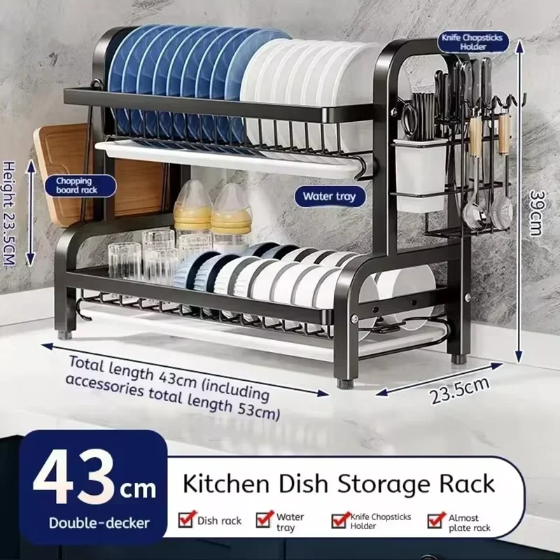 Escurridor de platos de acero  - Meal Prep Organizer reseña y precio