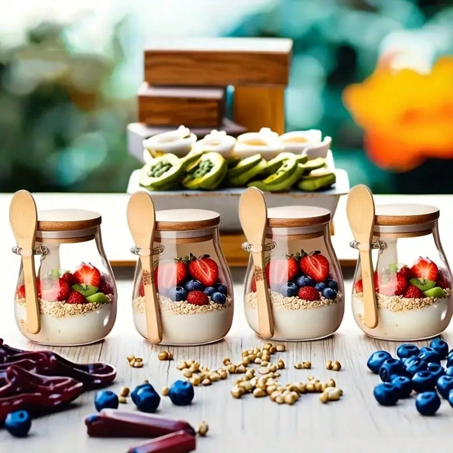 Paquete de 4 Recipientes para  - Meal Prep Yogurt Parfait reseña y precio