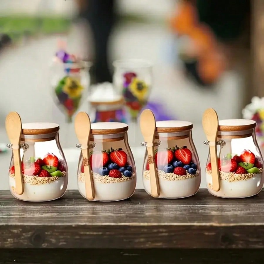 Paquete de 4 Recipientes para  - Meal Prep Yogurt Parfait reseña y precio