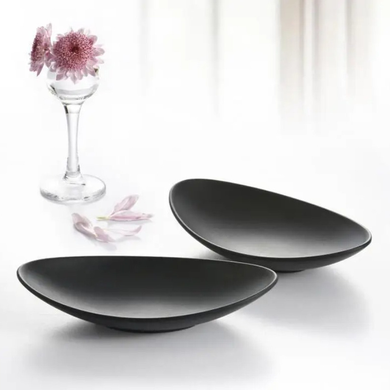 Plato de anillo negro ovalado, - Meal Prep Organizer reseña y precio