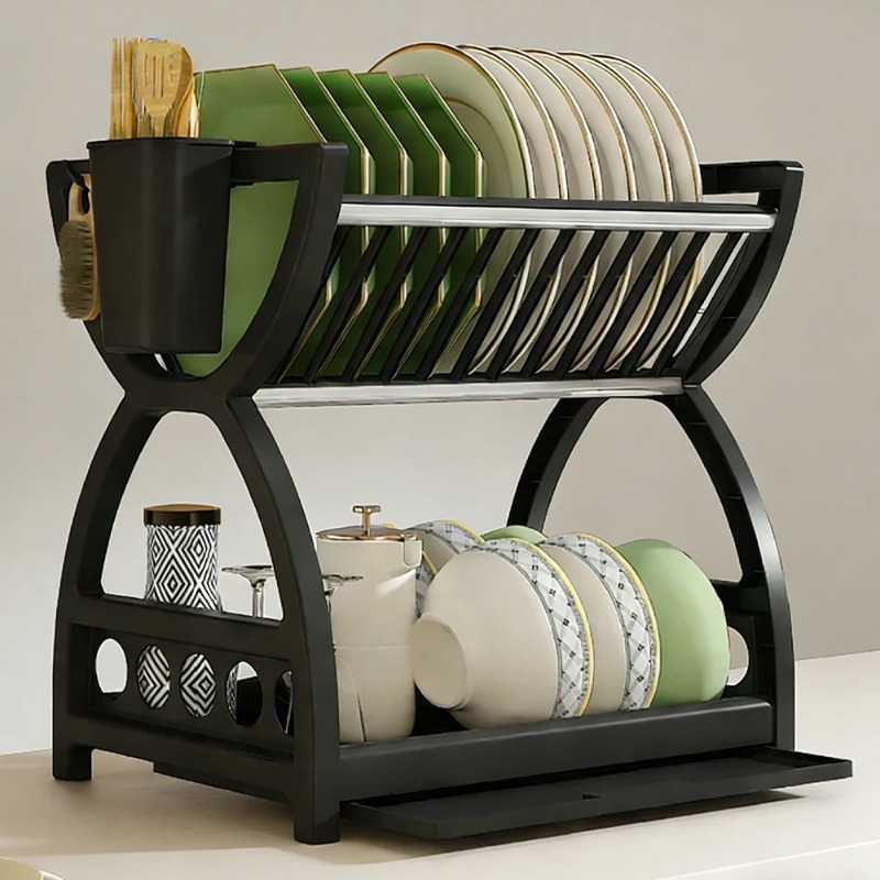 Escurridor de Platos de 2 Nive - Meal Prep Organizer reseña y precio